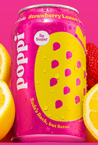 Poppi Prebiotic Soda Strawberry Lemon