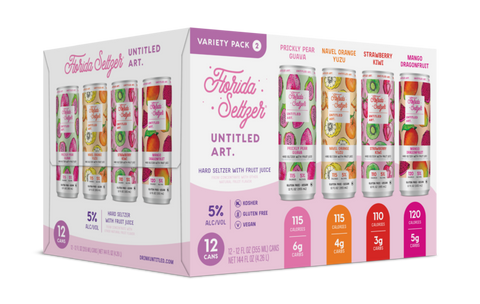 Untitled Art Florida Seltzer Variety Case #2 24 12oz Sleek Cans