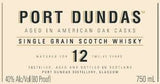 Port Dundas Single Grain Scotch Whisky 12 Yrs 750ml