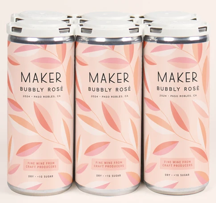 Maker Bubbly Rosé Canned Wine