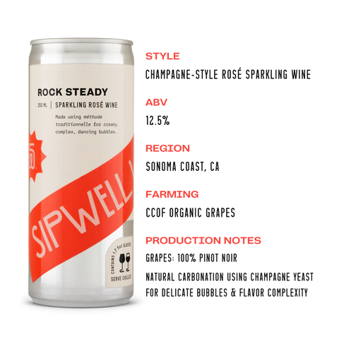 Sipwell Rock Steady Sparkling Rosé Canned Wine